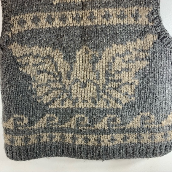 Vintage 79s cowichan  hand made 100% hand made wool cardigan - Picture 7 of 14